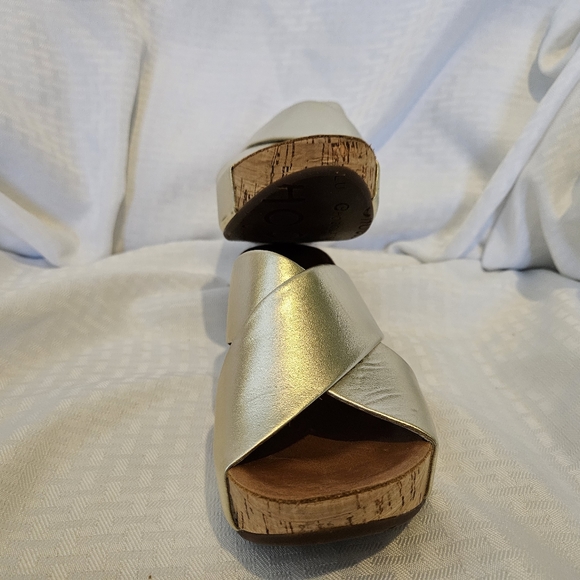 Chocolate Blu Gild Cork Wedges 6 - Picture 3 of 8